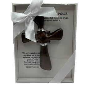 Cross of Courage & Peace Christian Catholic Spiritual Religious Gift NEW in Box